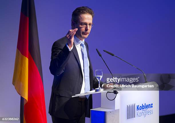 Congress Europe of Nations and Freedom of the ENF group in the European Parliament in Koblenz. Marcus Pretzell , member of the European Parliament,...
