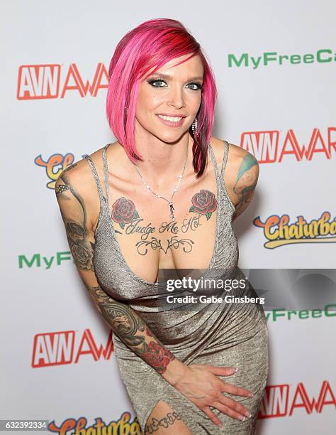 Adult film actress Anna Bell Peaks attends the 2017 Adult Video News Awards at the Hard Rock Hotel & Casino on January 21, 2017 in Las Vegas, Nevada.