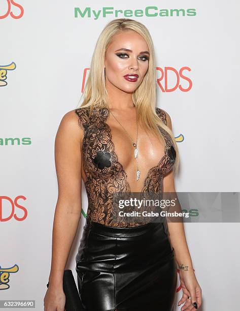 Adult film actress Alexis Monroe attends the 2017 Adult Video News Awards at the Hard Rock Hotel & Casino on January 21, 2017 in Las Vegas, Nevada.