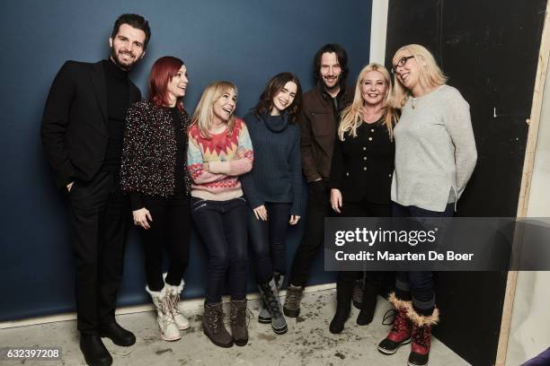 Producer Andrea Iervolino, actress Carrie Preston, filmmaker Marti Noxon, actors Lily Collins and Keanu Reeves and producer Monika Bacardi from the...