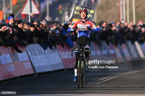 Adrie Van der Poel Hoogerheide 2017 / Women Elite Arrival / Marianne VOS / Celebration / Women Elite/ World Cup / Tim De WaeleLC/Tim De Waele/Corbis...