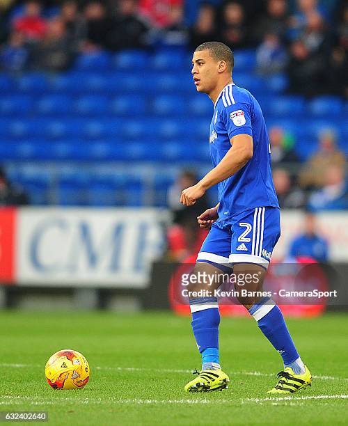 Cardiff City's Lee Peltier during the Sky Bet Championship match between Cardiff City and Burton Albion Albion at Cardiff City Stadium on January 21,...