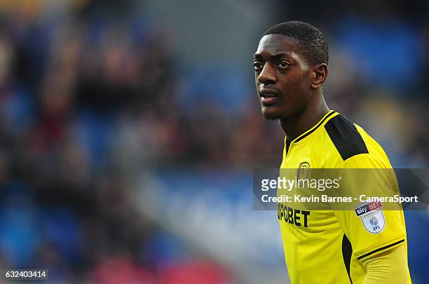 Burton Albion's Marvin Sordell during the Sky Bet Championship match between Cardiff City and Burton Albion Albion at Cardiff City Stadium on January...