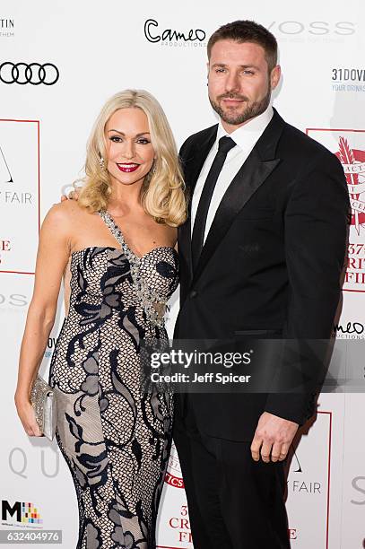 Kristina Rihanoff and Ben Cohen attend The London Critic's Circle Film Awards at the May Fair Hotel on January 22, 2017 in London, United Kingdom.