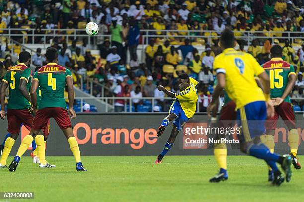 Andre Biyogo Poko at African Cup of Nations 2017 between Cameroon and Gabon at Libreville, Gabon on 20/1/2017.