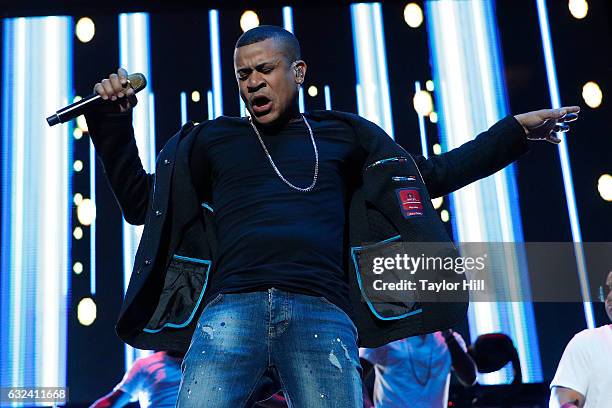 Gente de Zona perform during Mega 96.3's Calibash 2017 at Staples Center on January 21, 2017 in Los Angeles, California.