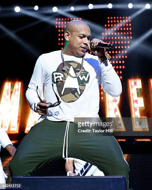 Gente de Zona perform during Mega 96.3's Calibash 2017 at Staples Center on January 21, 2017 in Los Angeles, California.