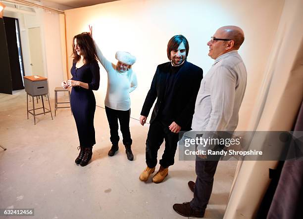 Actors Jenny Slate, Jacki Weaver, Jason Schwartzman and Willie Garson attend AT&T At The Lift during the 2017 Sundance Film Festival on January 22,...