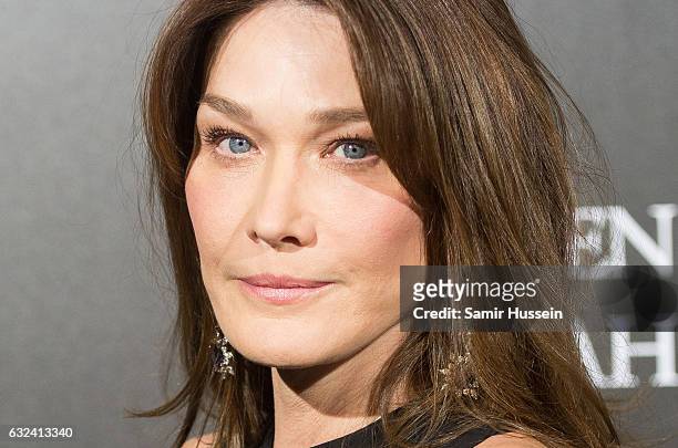 Carla Bruni attends Chopard presenting The Garden of Kalahari at Theatre du Chatelet on January 21, 2017 in Paris, France.