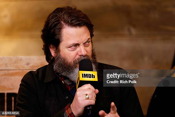 Actor Nick Offerman of "The Hero" attends The IMDb Studio featuring the Filmmaker Discovery Lounge, presented by Amazon Video Direct: Day Three...