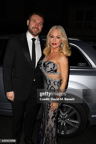 Ben Cohen and Kristina Rihanoff arrive in an Audi at the London Critcs' Circle Film Awards at The Mayfair Hotel on January 22, 2017 in London, United...