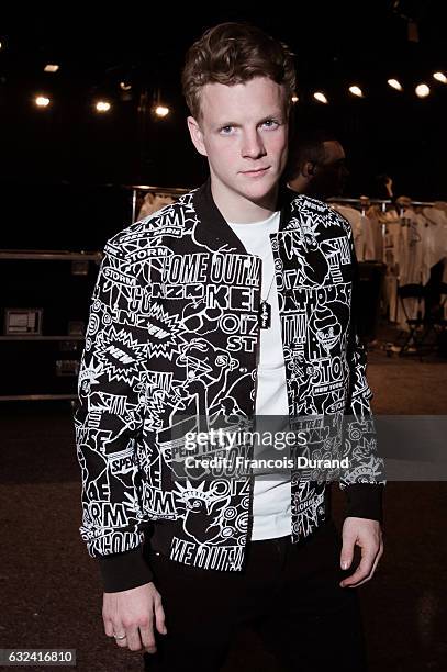 Patrick Gibson attends the Kenzo Menswear Fall/Winter 2017-2018 show as part of Paris Fashion Week on January 22, 2017 in Paris, France.