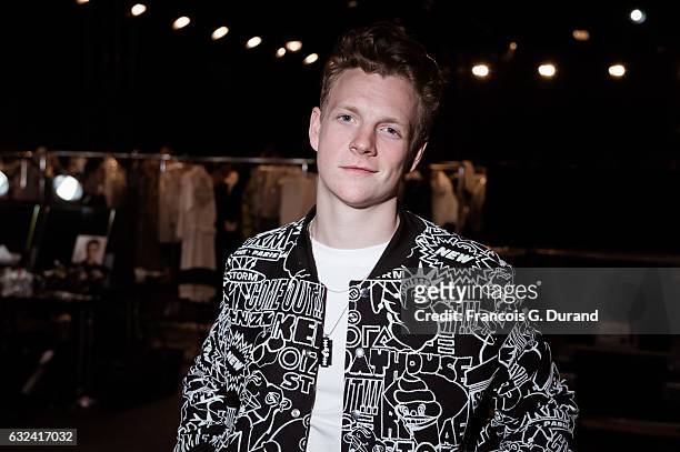 Patrick Gibson attends the Kenzo Menswear Fall/Winter 2017-2018 show as part of Paris Fashion Week on January 22, 2017 in Paris, France.