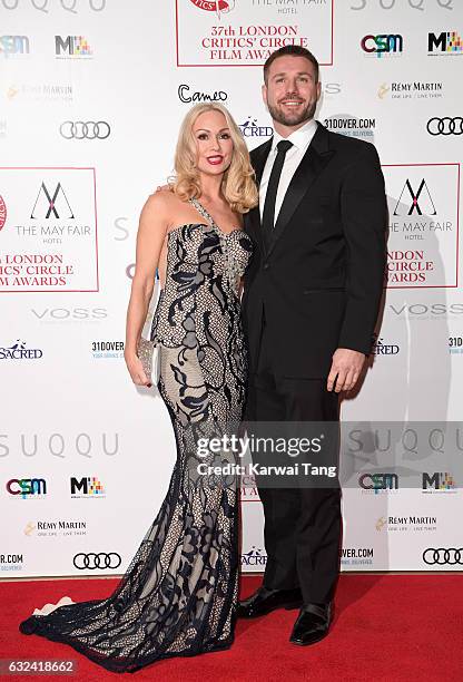 Kristina Rihanoff and Ben Cohen attend The London Critic's Circle Film Awards at the Mayfair Hotel on January 22, 2017 in London, United Kingdom.