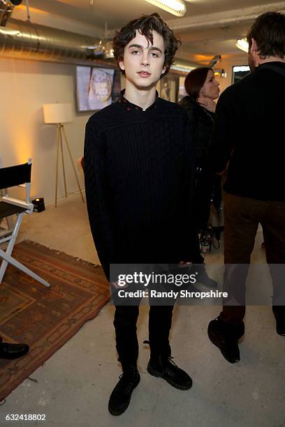 Actor Timothee Chalamet attends AT&T At The Lift during the 2017 Sundance Film Festival on January 22, 2017 in Park City, Utah.