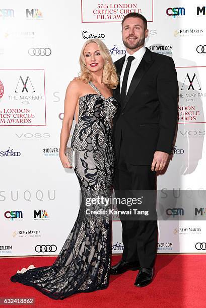 Kristina Rihanoff and Ben Cohen attend The London Critic's Circle Film Awards at the Mayfair Hotel on January 22, 2017 in London, United Kingdom.