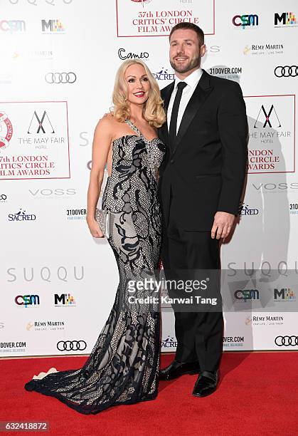 Kristina Rihanoff and Ben Cohen attend The London Critic's Circle Film Awards at the Mayfair Hotel on January 22, 2017 in London, United Kingdom.