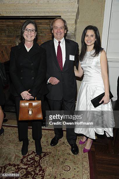 Donna Gigliotti, Clif Knight and Sarah Vacchiano attend The Players Hosts Producers Guild at The Players on January 19, 2017 in New York City.