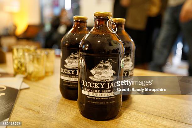 Lucky Jack Cold Brew on display at AT&T At The Lift during the 2017 Sundance Film Festival on January 22, 2017 in Park City, Utah.