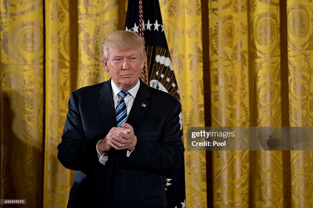 President Trump Swears In Senior Staff At White House