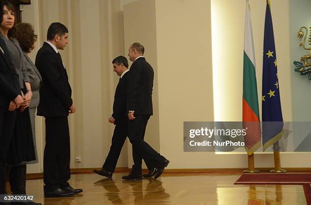 Bulgaria's new President Rumen Radev during the inauguration ceremony in the Presidency of Republic of Bulgaria in, Sofia, on Sunday, Jan 22, 2017....