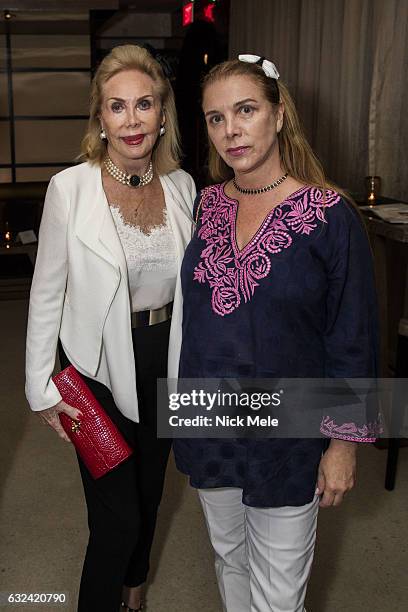Lisa Salomon and Honore Ryan attend AVENUE Celebrates Kara Ross and the Palm Beach A List at Meat Market Palm Beach on January 19, 2017 in Palm...