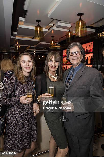 Roslyn Peters, Frances Delinko-Peters and Jerry Berkowitz attend AVENUE Celebrates Kara Ross and the Palm Beach A List at Meat Market Palm Beach on...