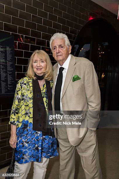 Gigi Benson and Harry Benson attend AVENUE Celebrates Kara Ross and the Palm Beach A List at Meat Market Palm Beach on January 19, 2017 in Palm...