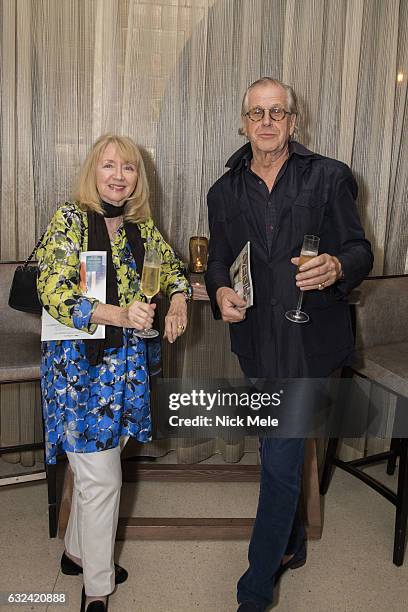 Gigi Benson and Lars Bolander attend AVENUE Celebrates Kara Ross and the Palm Beach A List at Meat Market Palm Beach on January 19, 2017 in Palm...