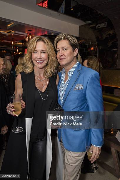 Kaci Bloemers and Harrison Morgan attend AVENUE Celebrates Kara Ross and the Palm Beach A List at Meat Market Palm Beach on January 19, 2017 in Palm...