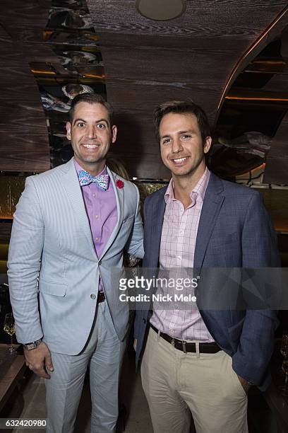 Richard Gaff and Robert Riva attend AVENUE Celebrates Kara Ross and the Palm Beach A List at Meat Market Palm Beach on January 19, 2017 in Palm...