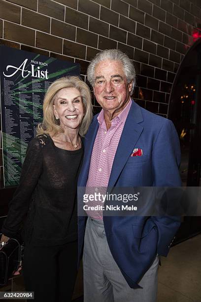 Roni Goldsmith and Geri Goldsmith attend AVENUE Celebrates Kara Ross and the Palm Beach A List at Meat Market Palm Beach on January 19, 2017 in Palm...
