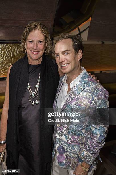 Ashley Chase Andrews and Guy Clarke attend AVENUE Celebrates Kara Ross and the Palm Beach A List at Meat Market Palm Beach on January 19, 2017 in...