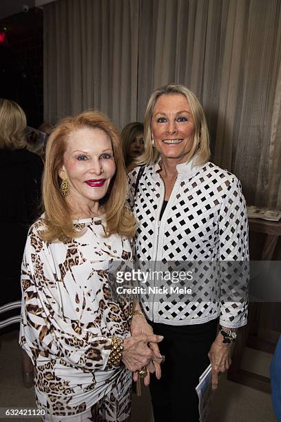 Sandy Teitelbaum and Pam Slotkin attend AVENUE Celebrates Kara Ross and the Palm Beach A List at Meat Market Palm Beach on January 19, 2017 in Palm...