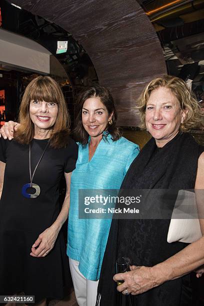Pamela Taylor, Parker Gentry and Ashley Chase Andrews attend AVENUE Celebrates Kara Ross and the Palm Beach A List at Meat Market Palm Beach on...