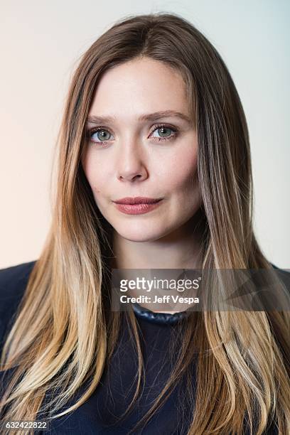 Actress Elizabeth Olsen from the film "Ingrid Goes West" poses for a portrait in the WireImage Portrait Studio presented by DIRECTV on January 21,...