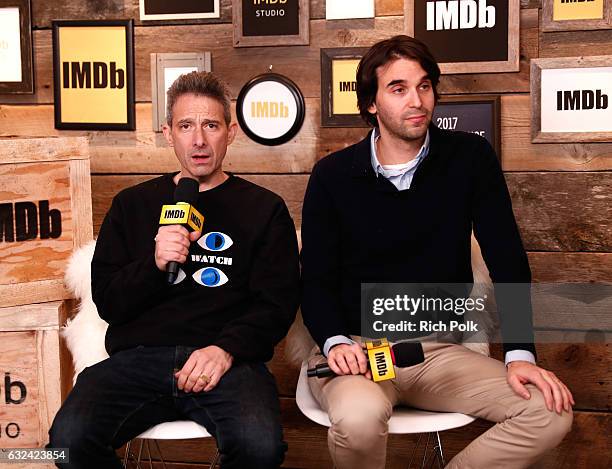 Musician Adam Horovitz and director Alex Ross of "Golden Exits" attend The IMDb Studio featuring the Filmmaker Discovery Lounge, presented by Amazon...