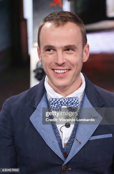 Roland Fischnaller attends 'Che Tempo Che Fa' tv show on January 22, 2017 in Milan, Italy.