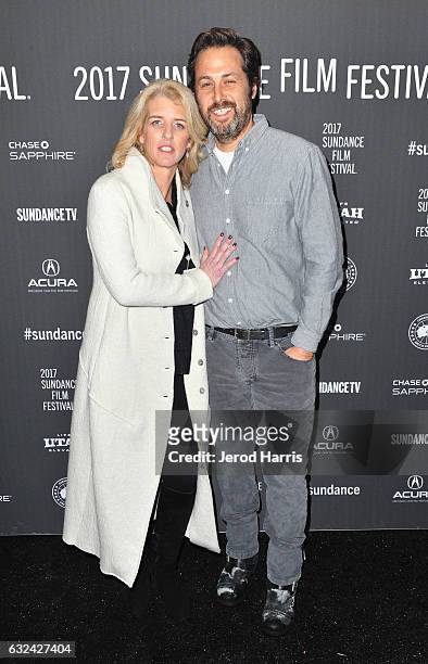 Director Rory Kennedy and Writer Mark Bailey attend the "TAKE EVERY WAVE: The Life Of Laird Hamilton" Premiere on day 4 of the 2017 Sundance Film...