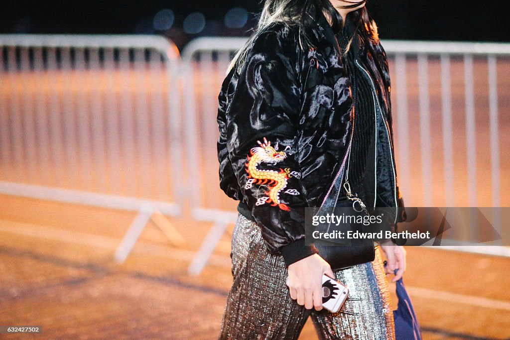 Street Style : Paris Fashion Week - Menswear Fall/Winter 2017/2018 : Day Five