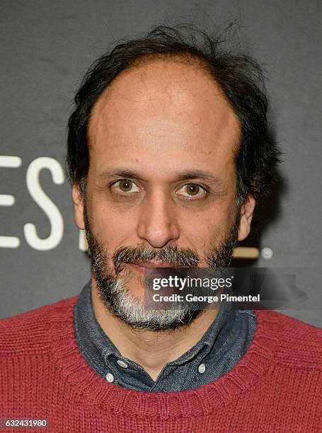 Flimmakers Luca Guadagnino attends the "Call Me By Your Name" Premiere on day 4 of the 2017 Sundance Film Festival at Eccles Center Theatre on...