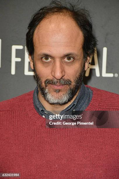 Flimmakers Luca Guadagnino attends the "Call Me By Your Name" Premiere on day 4 of the 2017 Sundance Film Festival at Eccles Center Theatre on...