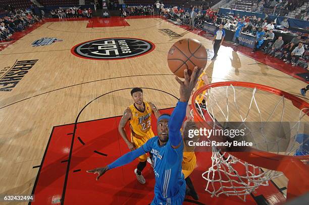 Texas Legends guard Tony Wroten goes up for a lay up during a game against the Los Angeles D-Fenders as part of 2017 NBA D-League Showcase at the...