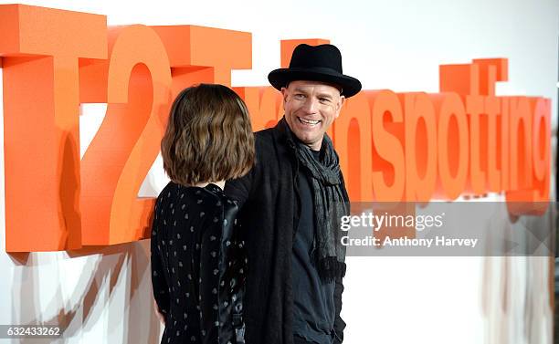 Ewan McGregor and Kelly Macdonald attend T2 Trainspotting World Premiere on January 22, 2017 in Edinburgh, United Kingdom.