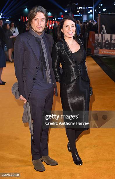 Sadie Frost and Darren Strowger attend the 'T2 Trainspotting' world premiere on January 22, 2017 in Edinburgh, United Kingdom.