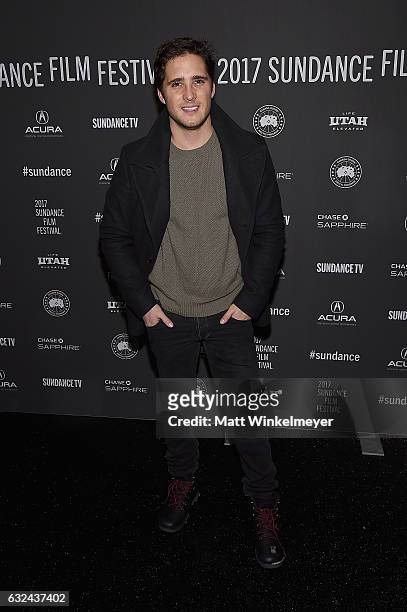 Actor Diego Boneta attends the "Lemon" Premiere on day 4 of the 2017 Sundance Film Festival at Library Center Theater on January 22, 2017 in Park...