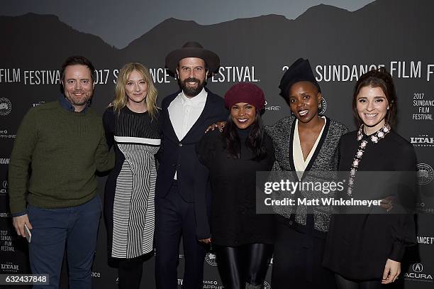 Jon Daly, Brett Gelman, Nia Long, Judy Greer, Janicza Bravo and Shiri Appleby attend the "Lemon" Premiere on day 4 of the 2017 Sundance Film Festival...