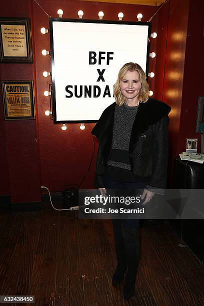 Geena Davis attends the Bentonville Film Festival Hosted Cocktails and Conversation event at Rock & Reilly's on January 22, 2017 in Park City, Utah.