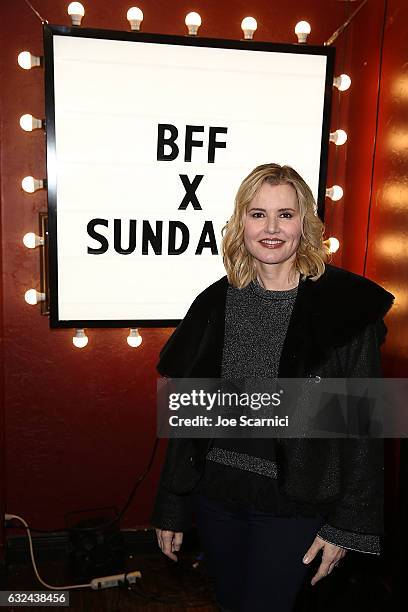 Geena Davis attends the Bentonville Film Festival Hosted Cocktails and Conversation event at Rock & Reilly's on January 22, 2017 in Park City, Utah.