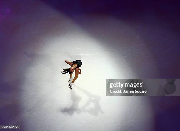 Ashley Wagner performs in an exhibition event during the 2017 U.S. Figure Skating Championships at the Sprint Center on January 22, 2017 in Kansas...